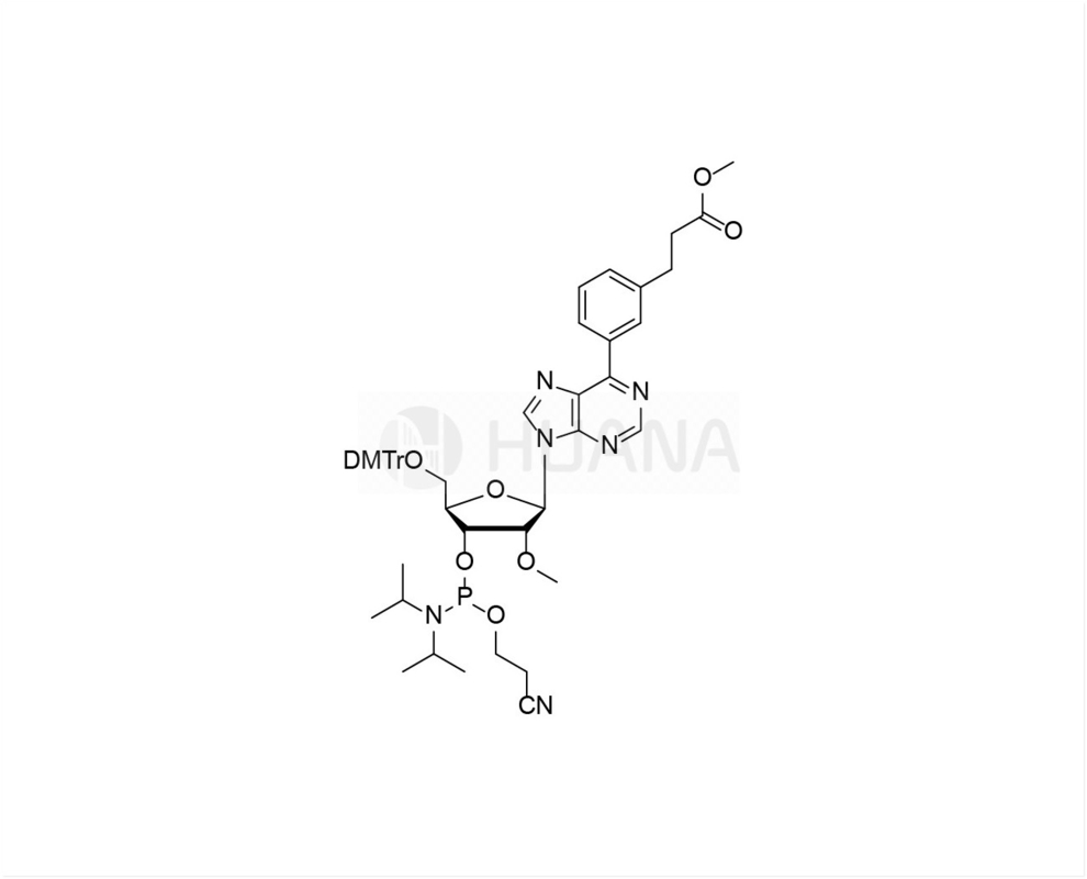 DMTr-2'-O-Me-6-Deamino-6-(m-benzenepropanoic acid methyl ester)-rA-3'-CE-Phosphoramidite